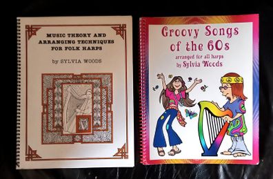 Two Sylvia Woods Harp Music Books