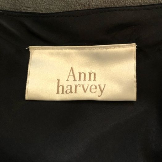 Ann Harvey short sleeve black silk blouse UK22