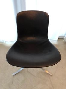 New Dinning Chairs PK9  Poul Kjaerholm style. Very high quality black aniline leather.