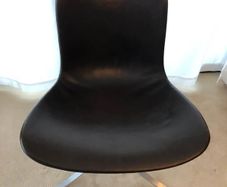 New Dinning Chairs PK9  Poul Kjaerholm style. Very high quality black aniline leather.