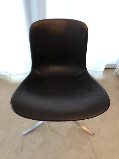 New Dinning Chairs PK9  Poul Kjaerholm style. Very high quality black aniline leather.