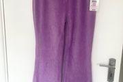NWT Justice Girls Velour Flare Pants Lilac Age 12