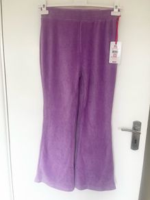 NWT Justice Girls Velour Flare Pants Lilac Age 12