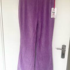 NWT Justice Girls Velour Flare Pants Lilac Age 12