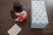Snowman Christmas Candle.