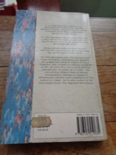 Arthritis The Allergy Connection by Dr. John Mansfield Book for Sale