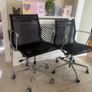 office chairs Mesh and stainless steel sold as pair Image 3