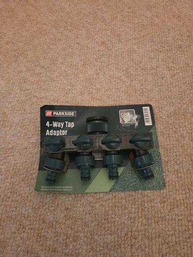 Parkside 4-Way Garden Tap Adaptor Hose Splitter