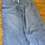 RIVER ISLAND blue drawstring wide leg jeans SZ18 New Image 2