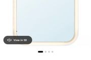 IKEA STORJORM Mirror with integrated lighting, white, 8