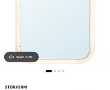 IKEA STORJORM Mirror with integrated lighting, white, 8