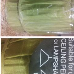 2 brand new lime green lampshades