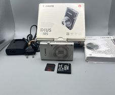 Canon IXUS 185 20MP Digital Camera Silver - Boxed - Full Kit