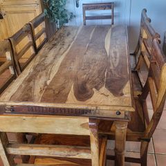 Large 8 seater table and chairs