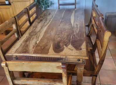 Large 8 seater table and chairs