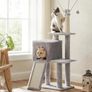 118cm Cat Tree, Cat Tower with Scratching Posts - Grey Image 2