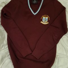 Gaelcholaiste Reachrann Wine V-neck Girls School Jumper (1st-3rd Year)