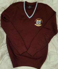 Gaelcholaiste Reachrann Wine V-neck Girls School Jumper (1st-3rd Year)