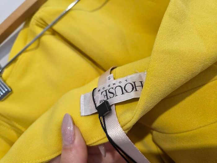 House of CB Yellow Uma Strapless Mini Dress Size S