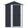 Garden Shed Anthracite 126x97.5x177 cm Galvanised Steel Image 2