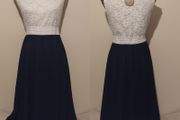 Apricot Lace, Chiffon Occasion Dress, New With Tags