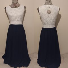 Apricot Lace, Chiffon Occasion Dress, New With Thags