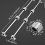 Linear Guide Rail Set, SFC16 1000mm, 2 PCS 39.4 in/1000 mm SFC16 Guide Rails 4 PCS SC16 Slide Blocks 4 PCS Rail Supports, Linear Rails and Bearings Kit for Automated Machines CNC DIY Project Image 3
