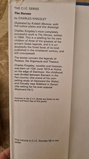 The Heroes. By Charles Kingsley 1970 Illustrated Edition. Hardback With Dustjacket In Good Condition. 34.