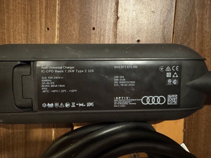 Genuine Audi EV charging cables
