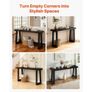 140 cm Console Table, Modern Desk Behind the Couch, Wooden Rectangle Entrance Desk, Narrow Long Sofa Table Accent Stand, Ideal for Hallway, Bedroom, Living Room, Foyer, Easy Assembly, Black Image 5