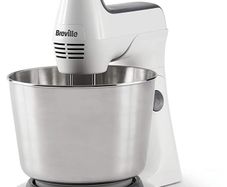 Classic Combo Stand and Hand Mixer | Electric Hand Whisk and Stand Food Mixer | 3.7 Litre Stainless Steel Bowl | Swivel Control, Whisk, Dough Hooks and Beaters (FREE POSTAGE)