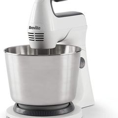 Classic Combo Stand and Hand Mixer | Electric Hand Whisk and Stand Food Mixer | 3.7 Litre Stainless Steel Bowl | Swivel Control, Whisk, Dough Hooks and Beaters (FREE POSTAGE)