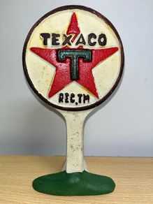 vintage cast iron Texaco Door stop