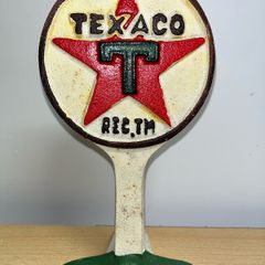 vintage cast iron Texaco Door stop