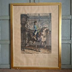 19thC Johann Elias Ridinger Equestrian Engraving