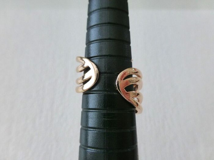 Star Starburst Crystal Rose Gold Adjustable Ring