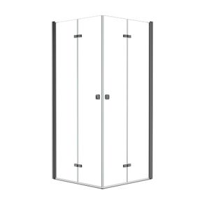 Square Shower Cabin Gun Metal 90x90