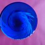 Vintage cobalt blue Bohemian glass vase Image 3