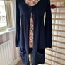 cardigan navy longline cardigan with hood Image 8