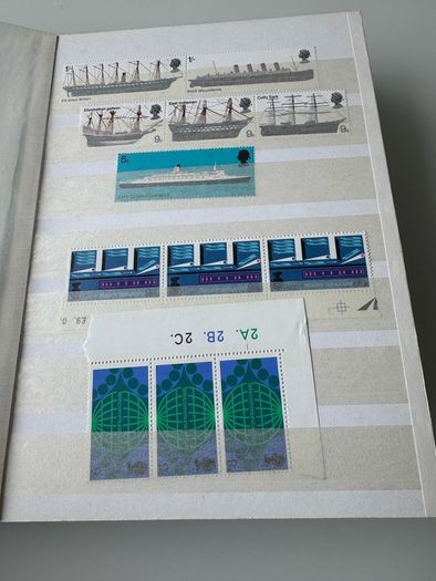 UK collection in stamp album