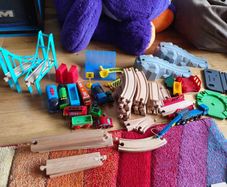 Wooden train set