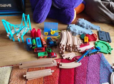 Wooden train set