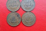 4 British Halfpennies in Sequence 1963/4/5/6