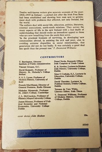 The Years Of The Great Test 1926-39: The Thomas Davis Lectures, Ed. Francis MacManus