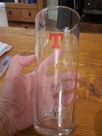 Vintage Tennents Lager pint glass