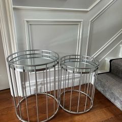 Set of 2 matching Cage side tables