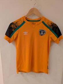 Ireland Football 2021 Orange Away Official Umbro Jersey.
