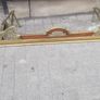 a antique solid brass fire fender date 1860 Image 2
