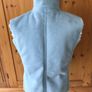 Blue Suede effect waistcoat -100%acrylic fur lining Image 3