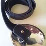 Genuine leather belt with dollar sign Image 3